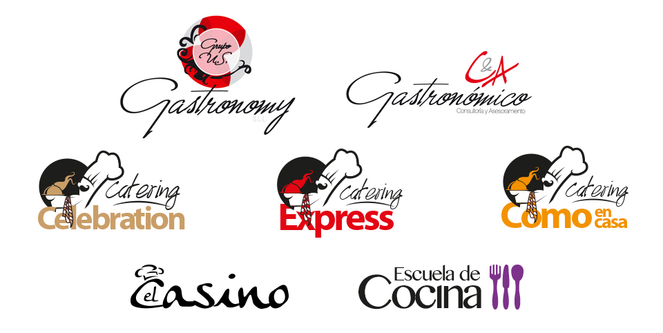 Logotipos creados para Grupo Gastronomy