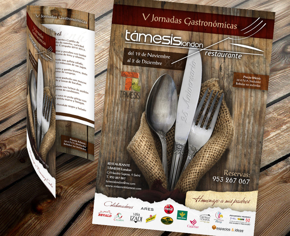 Diseño de toda la imagen de las V Jornadas Gastronomicas